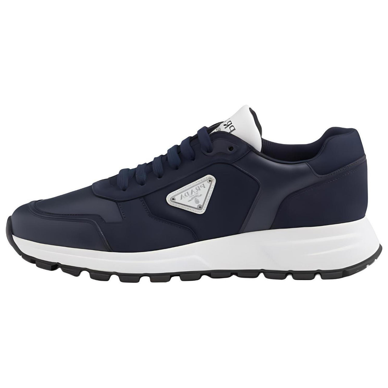 PRADA Triangle-logo Leather Sneakers