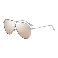 DIOR Metal Irregular Shape Sunglasses Women's Silver