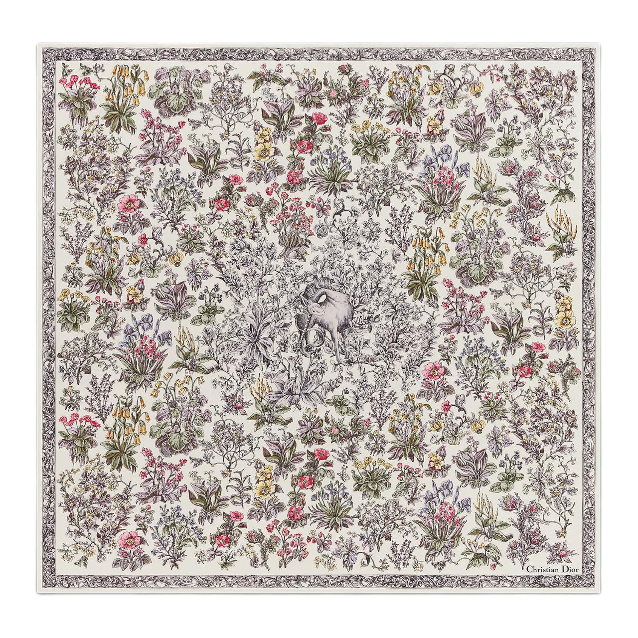 DIOR Silk Silk Scarves Women's White