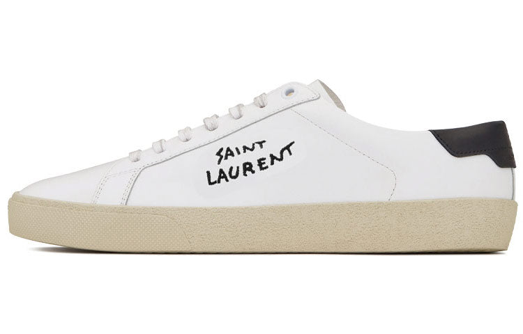 SAINT LAURENT Court Classic SL/06 Low White Black Women's