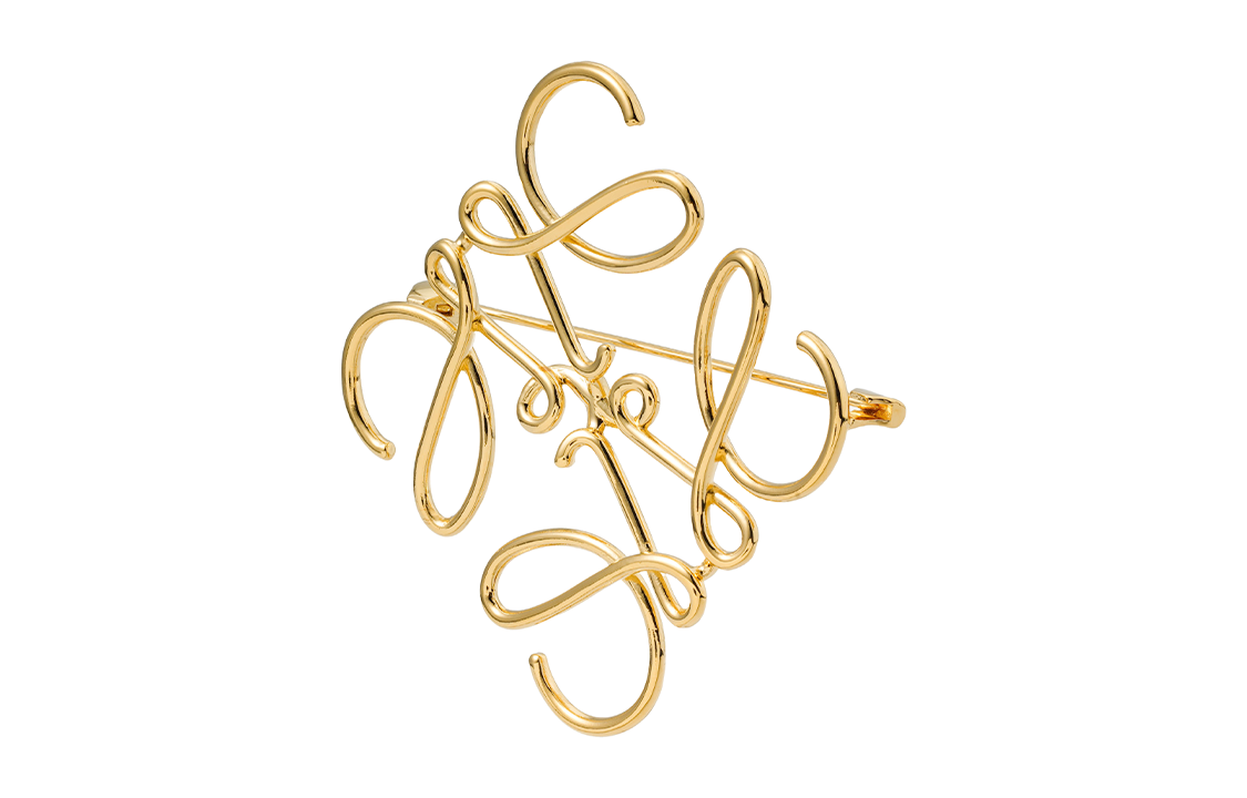 LOEWE Brass Brooches Women's Gold