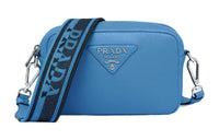 PRADA Leather Crossbody Bag Shoulder Bag Women's Blue