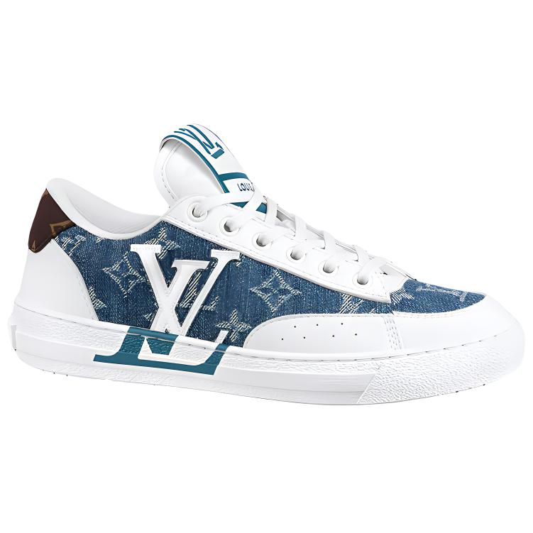 LOUIS VUITTON Charlie Sneakers 'White With Denim Monogram' Women's