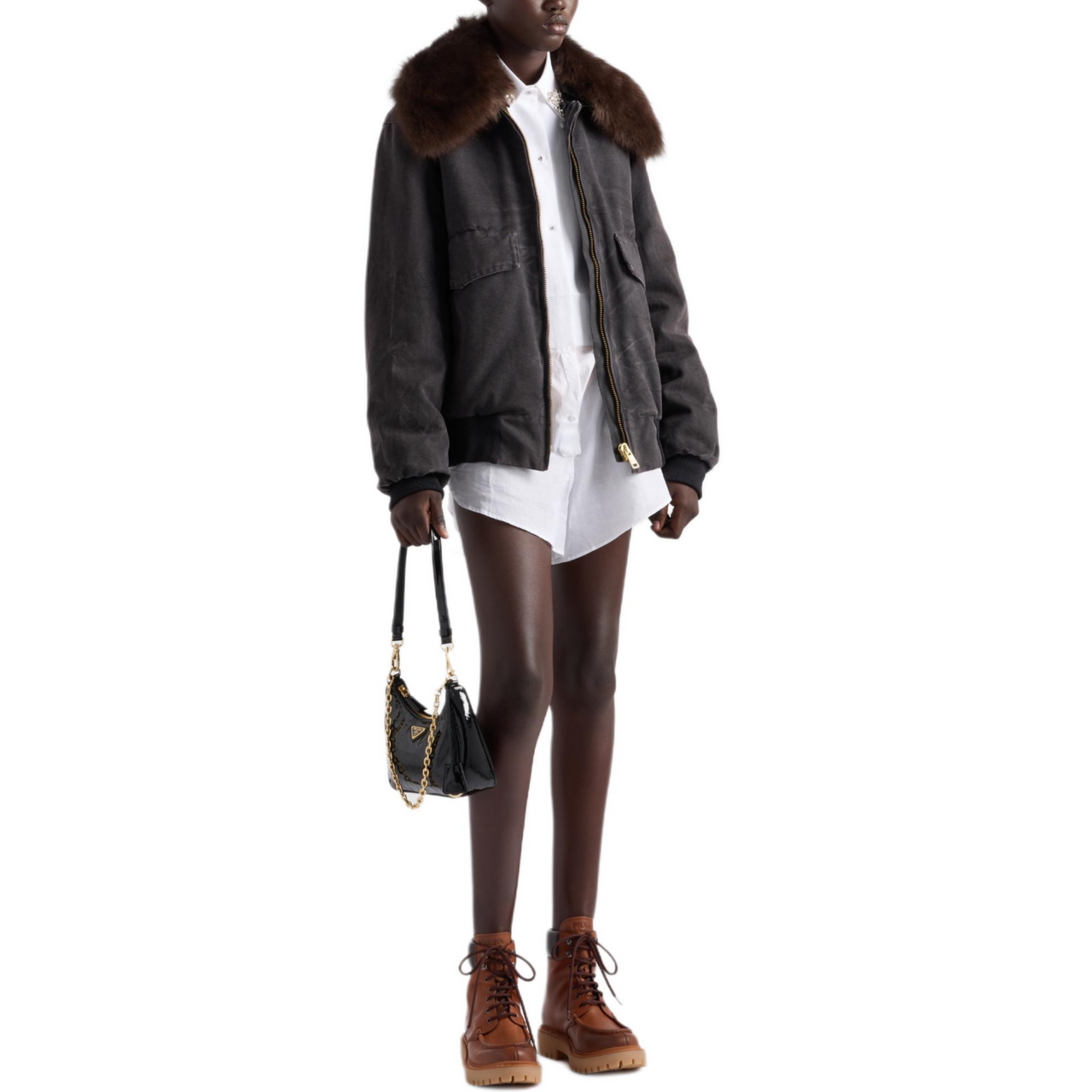 PRADA Patch-Pocketed Zip-Up Jacket