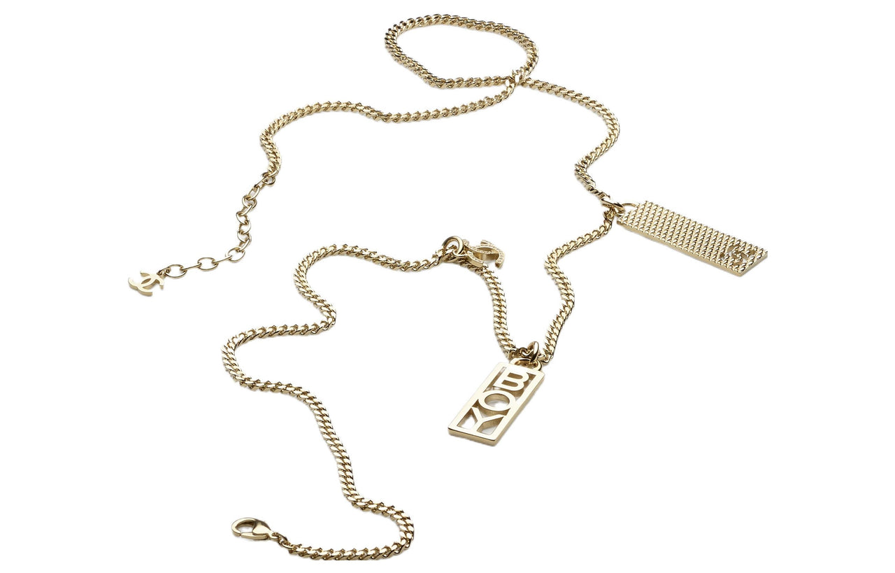 CHANEL Necklaces Women's Gold