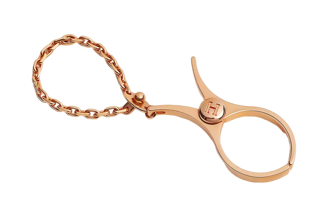 HERMES Keychains Unisex Rose Gold
