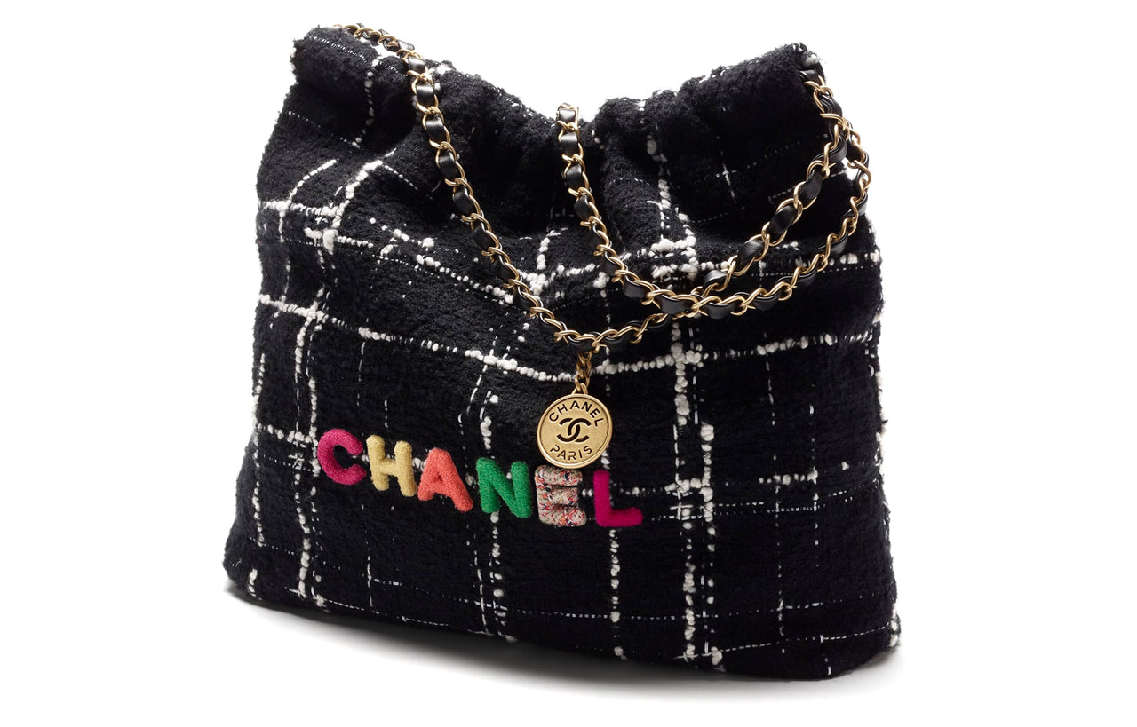 CHANEL Wool Twill Soft Woolen Handbag, Shoulder Bag Women's