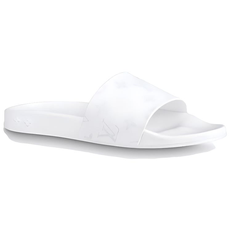 LOUIS VUITTON Waterfront Mule White Grey