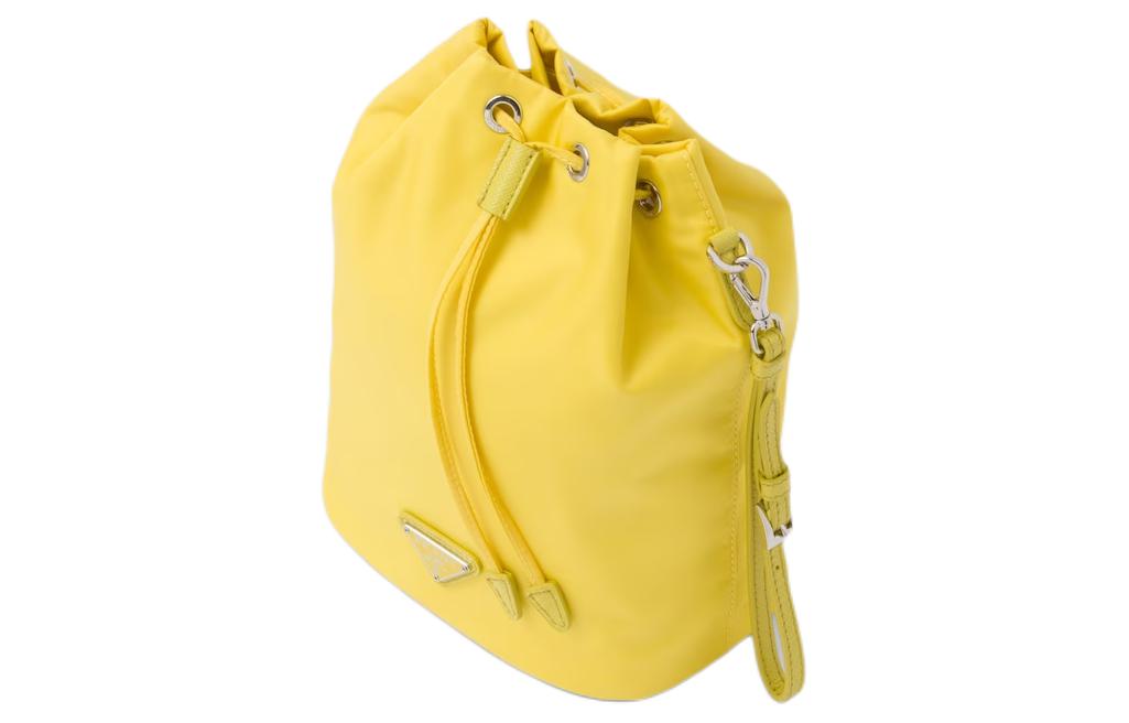 PRADA Fabric Portable Clutch Women's Lemon