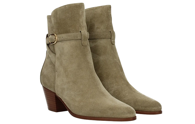CELINE Ankle Boots Women's High-Top Beige