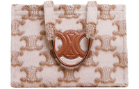 CELINE Triumphal Arch Cow Leather Tote Bag Shopping Bag Shoulder Bags Handbags Large Size Women's Tawny
