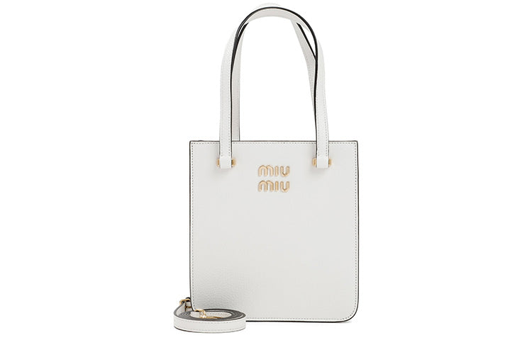 MIU MIU Leather Shoulder Bag, Crossbody Bag, Handbag Women's White
