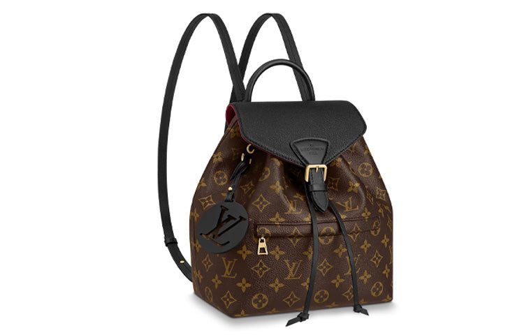 LOUIS VUITTON Montsouris Canvas Backpack Small Size Women's Brown