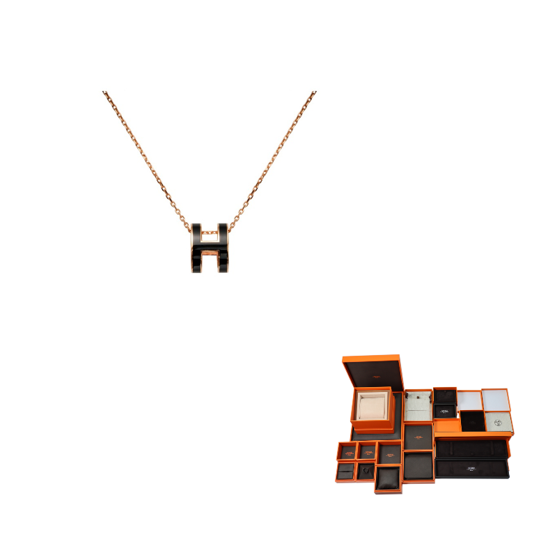HERMES Mini Pop H Pendant Noir