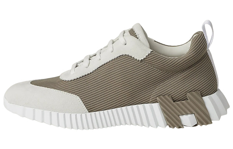 HERMES Bouncing Low-Top Sports Casual Shoes Men's Elephant Gray