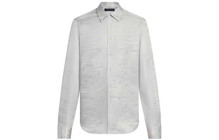 LOUIS VUITTON Travertine Silk Classic Shirt