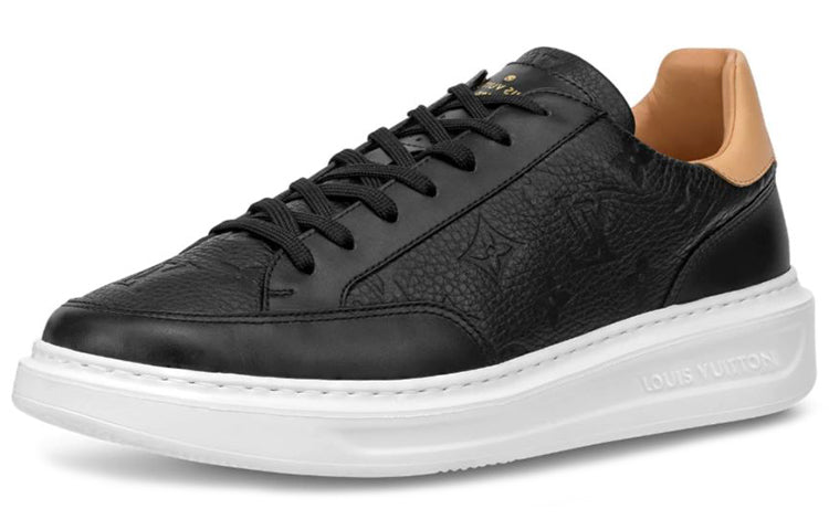 LOUIS VUITTON Beverly Hills Sneakers 'Black Monogram With Caramel Top'