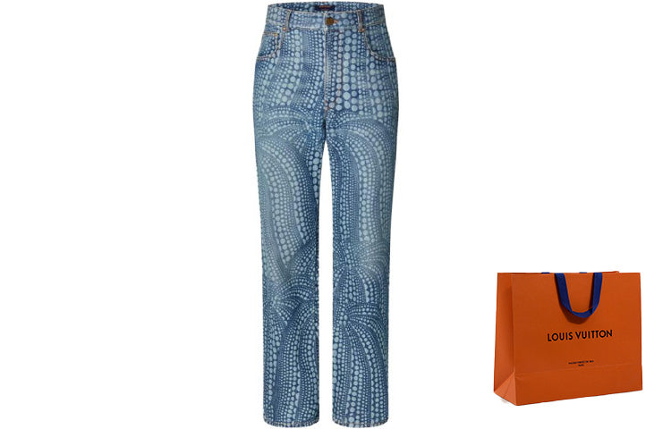 LOUIS VUITTON X Yayoi Kusama SS23 Pumpkin Jeans Men's Blue