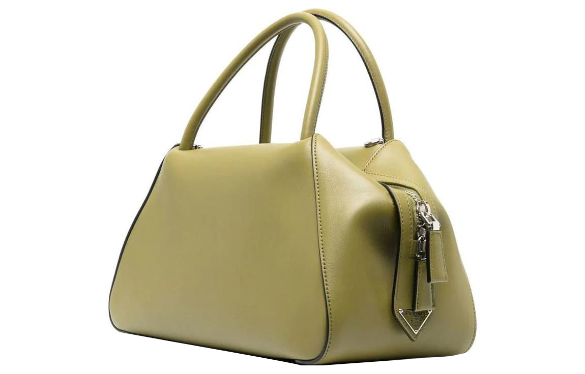 PRADA Calfskin Shoulder Bag Crossbody Bag Handbag Women's Khaki