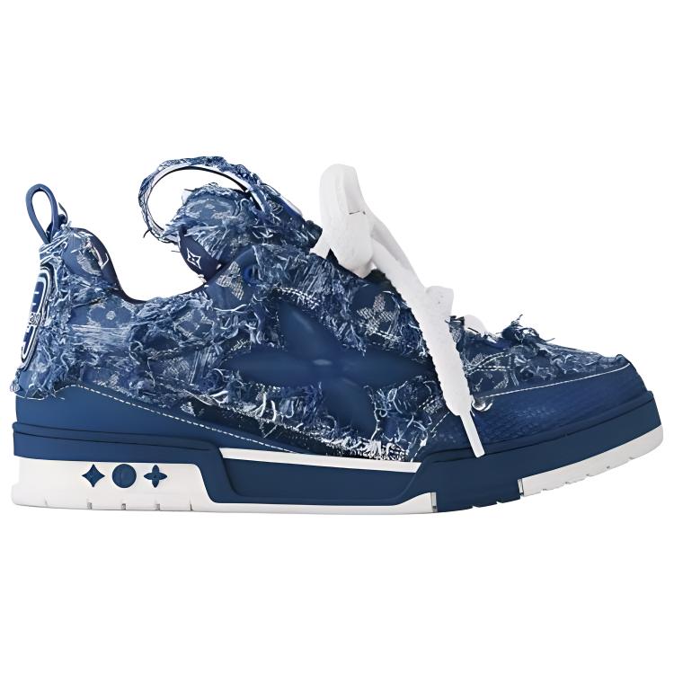 LOUIS VUITTON Skate Low-Top Skateboard Shoes Unisex Blue