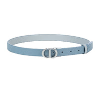 DIOR Calfskin Leather Belts Women's Blue -