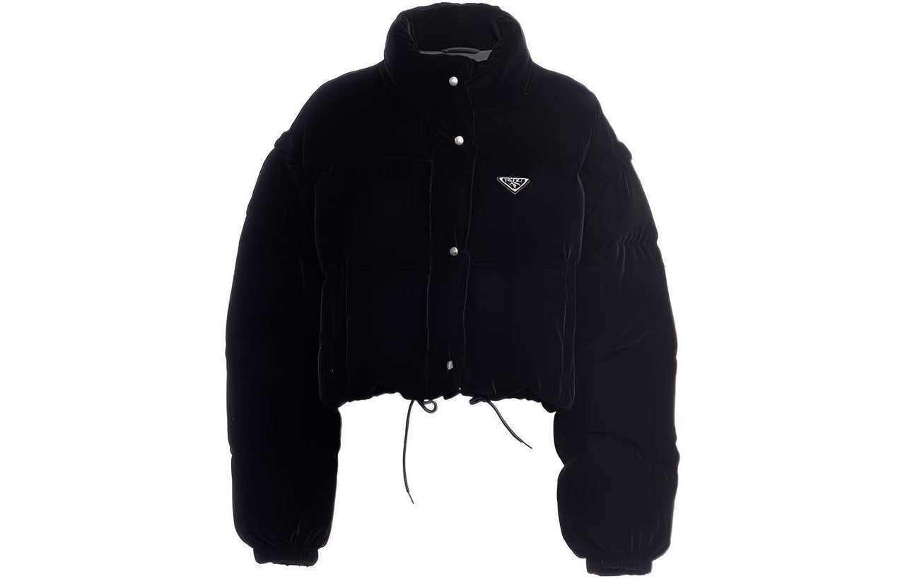 PRADA Convertible Velvet Down Jacket