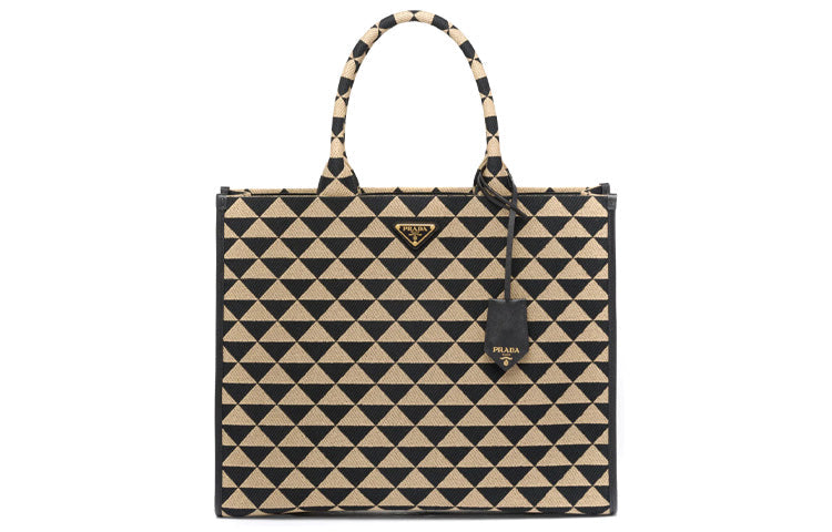 PRADA Symbole Fabric Tote Bag, Shopping Bag, Handbag Tubas Women's