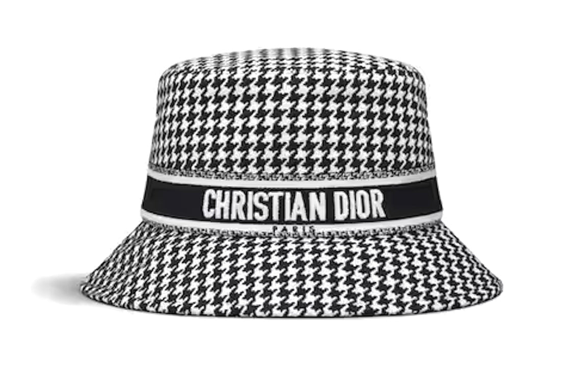 DIOR 2000s Houndstooth Bucket Hat