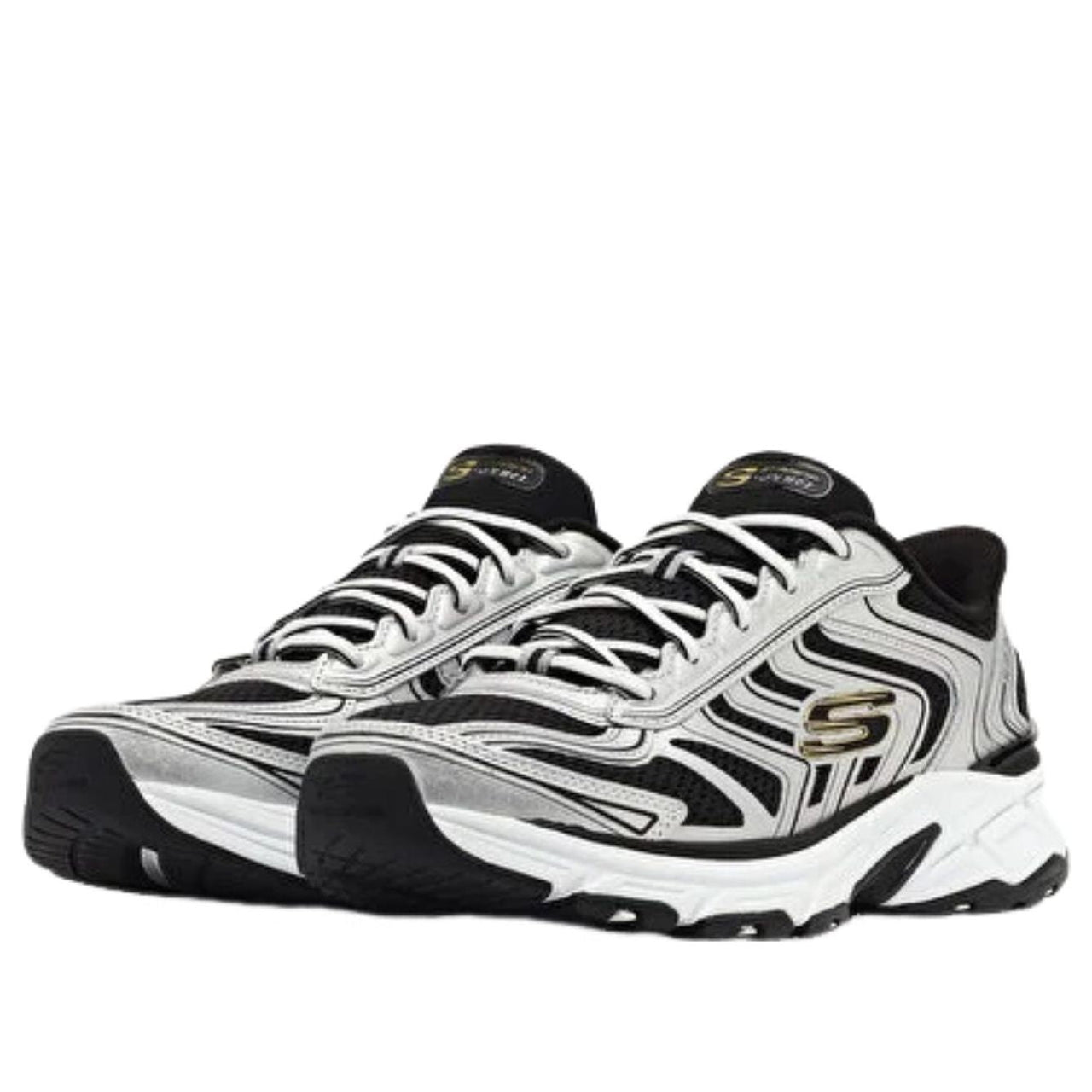 Skechers Stamina 'Silver Black' 233150-SLBK