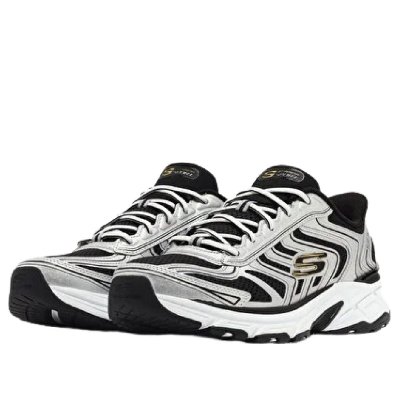 Skechers Stamina 'Silver Black' 233150-SLBK