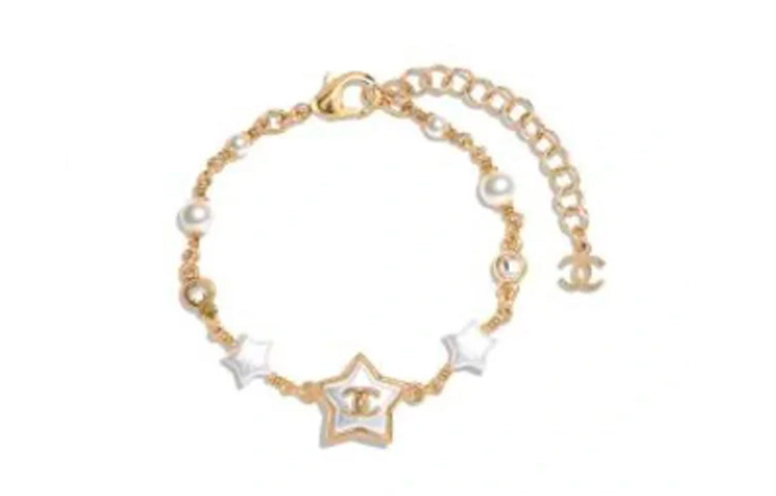 CHANEL Pearl Bracelets Women's Gold
