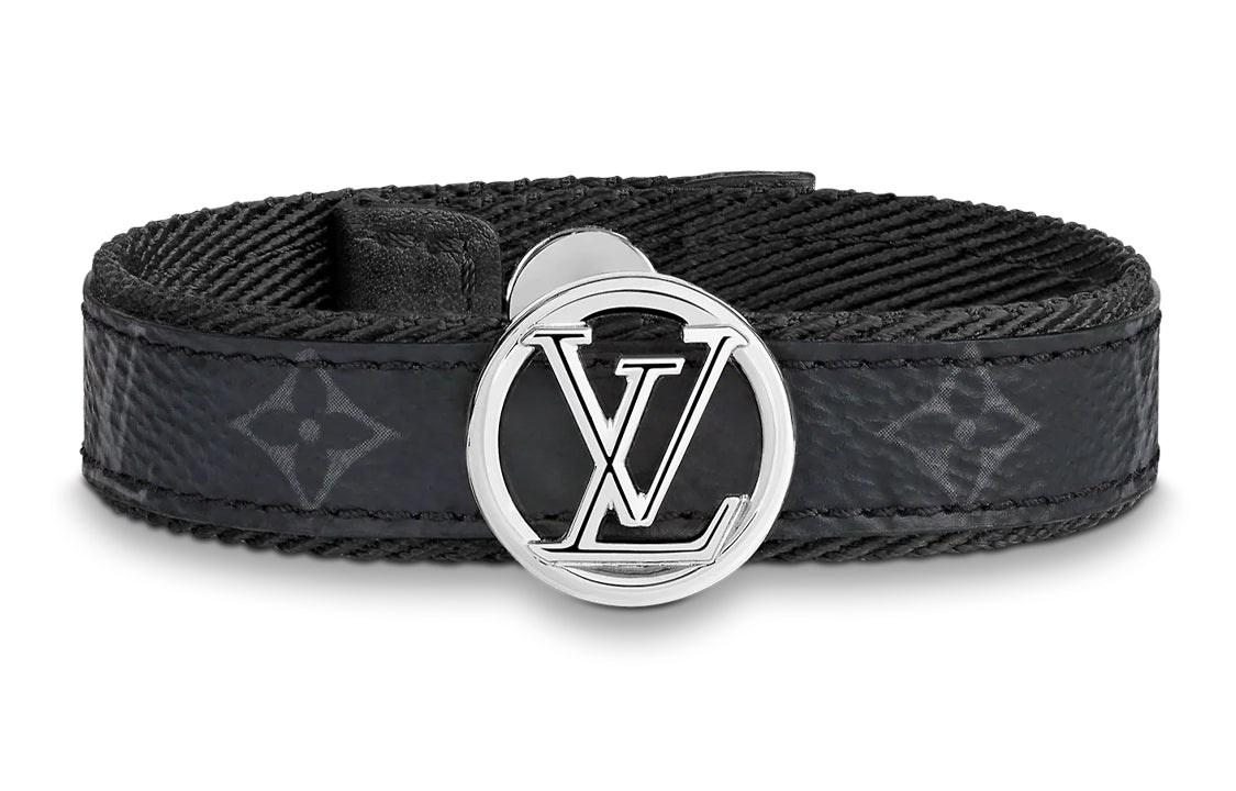 LOUIS VUITTON Canvas Webbing Metal Bangles Unisex