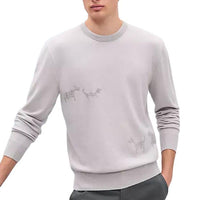 HERMES Cashmere Sweater Men's Mist White