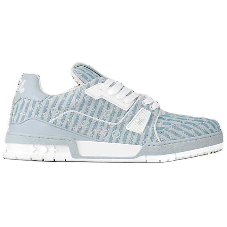 LOUIS VUITTON Lv Trainer Sneakers 'Blue Stripes With Monogram'