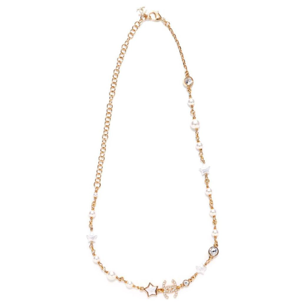 CHANEL 2002 Cc Star-embellished Necklace