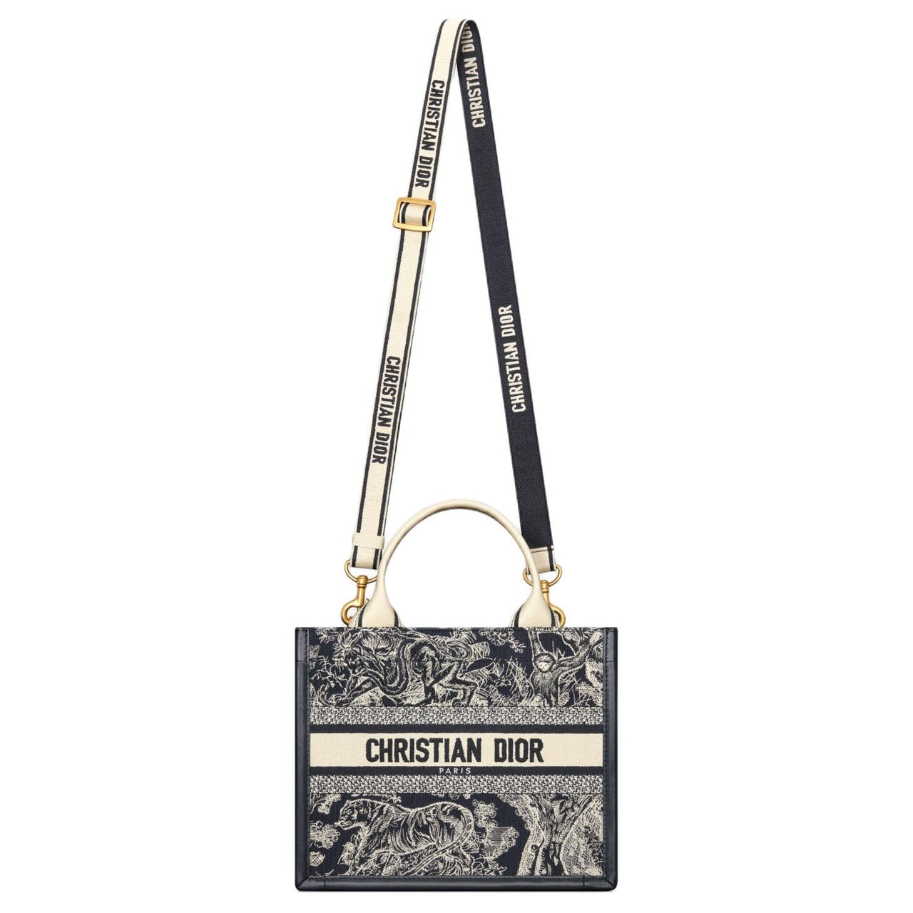 DIOR BookTote Calfskin Tote Bag, Shopping Bag, Handbag Trumpets Women's Black