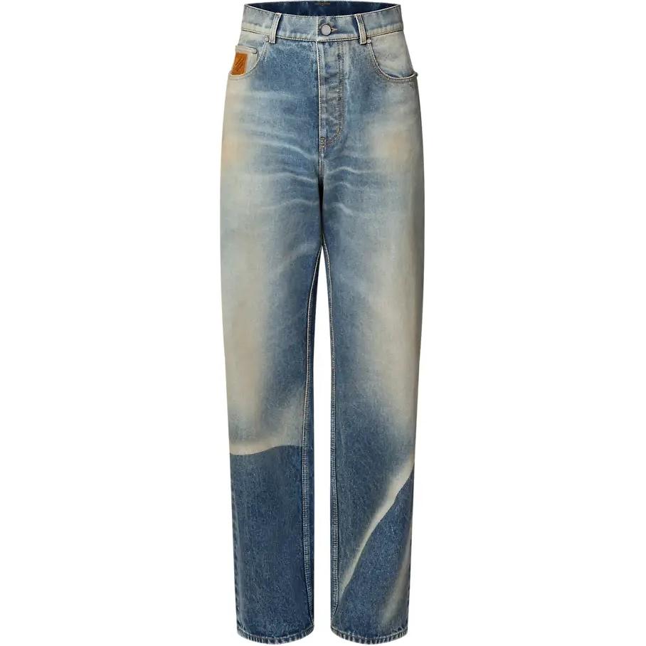 LOUIS VUITTON Sunfaded Effect Denim Skate Pants