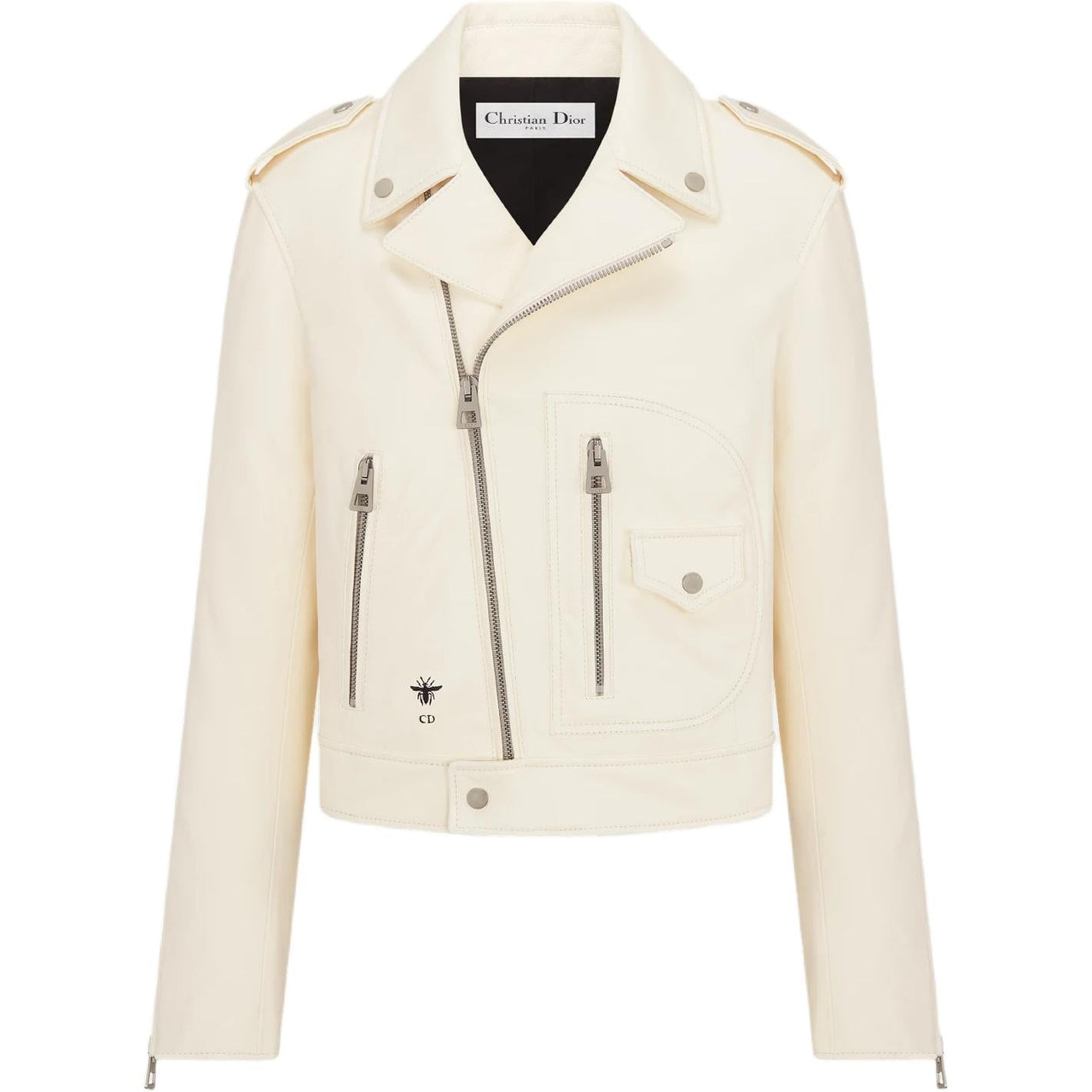 DIOR Leather Jacket Women's Ecru