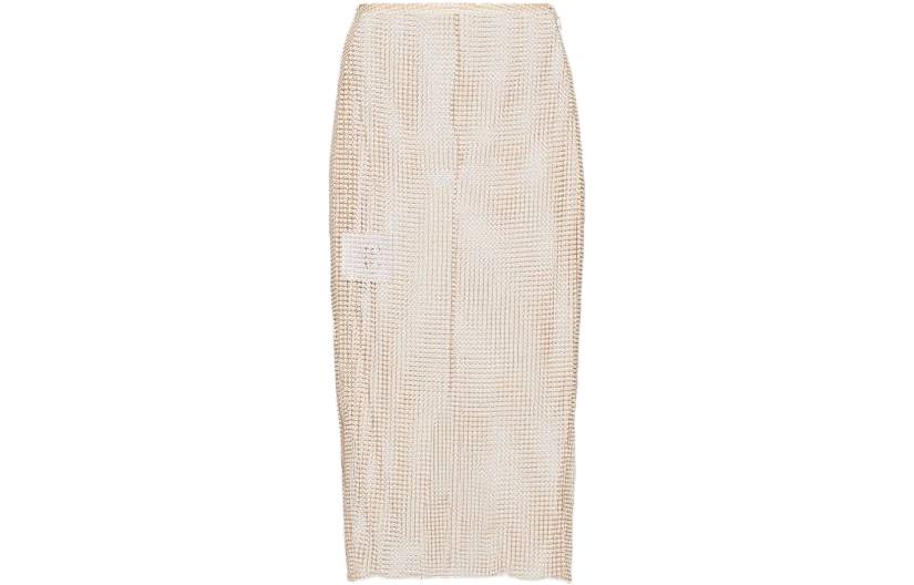 PRADA Casual Long Skirts Women's Beige Yellow