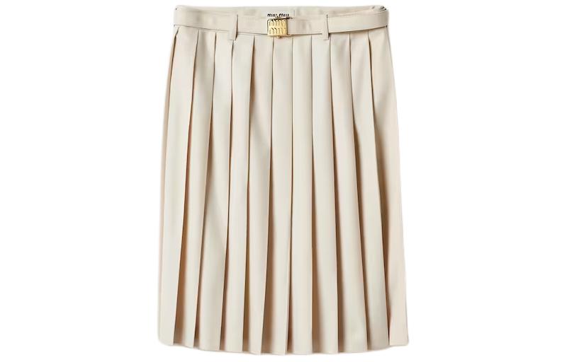 MIU MIU Casual Short Skirts Women's Beige