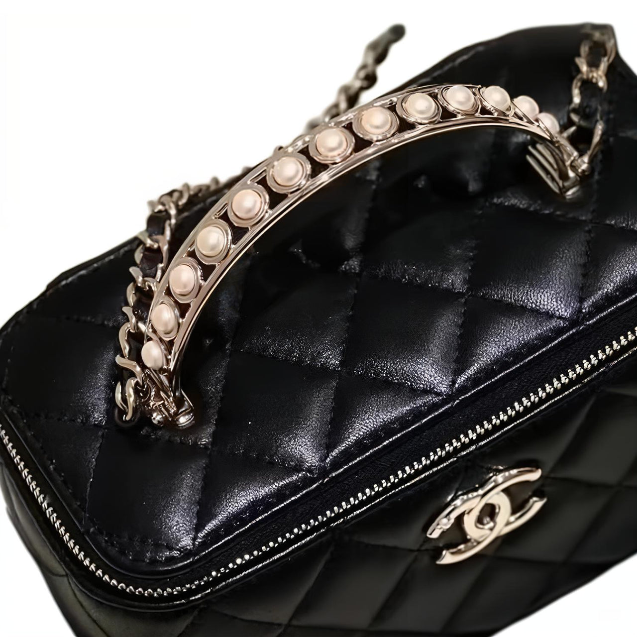 CHANEL Sheepskin Shoulder Bag, Crossbody Bag, Handbag Women's Black