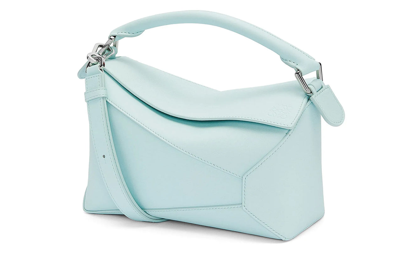 LOEWE Puzzle Cow Leather Shoulder Bag, Crossbody Bag, Handbag Trumpets Women's Iceberg Blue