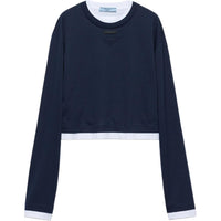PRADA FW24 Sweatshirt Women's Marine Blue