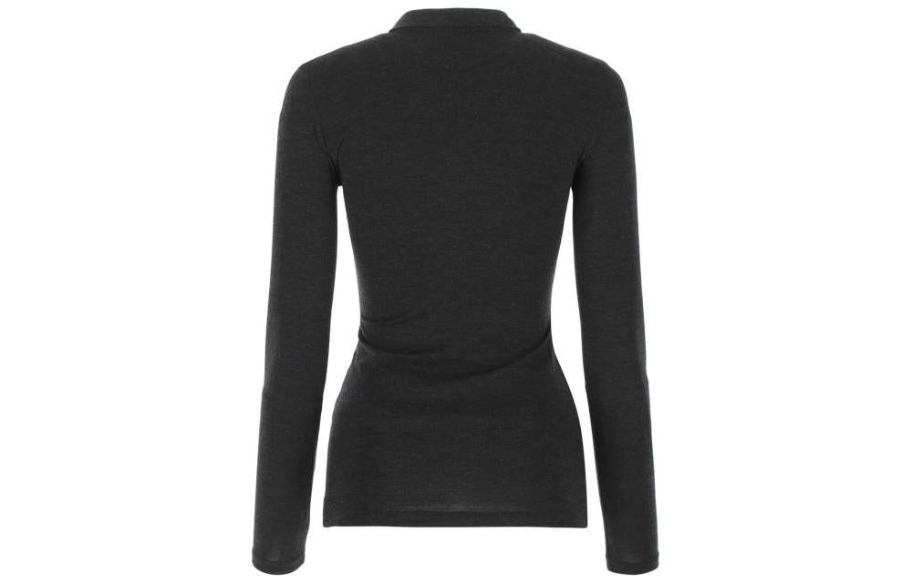 PRADA FW22 Polo Shirt Women's Black Gray Color