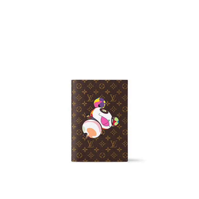 LOUIS VUITTON Takashi Murakami Village Co-Financing Leather Passport Holder Women's Brown