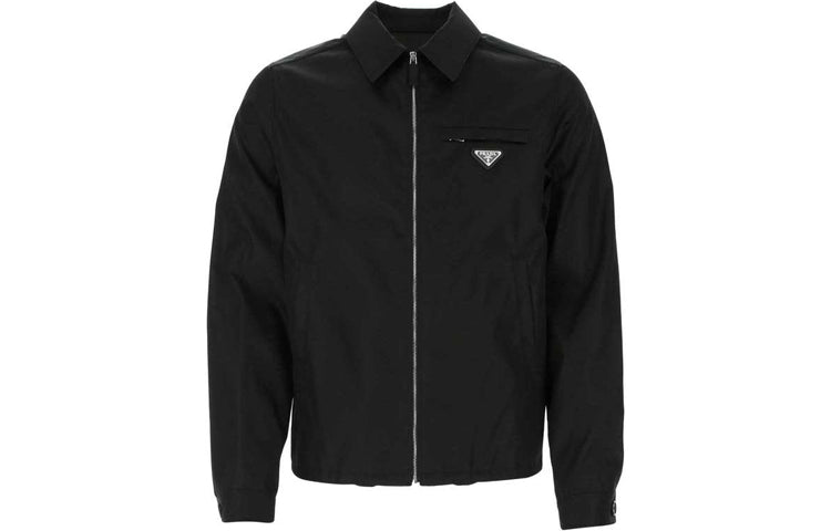 PRADA Triangle Logo Zipped Shirt