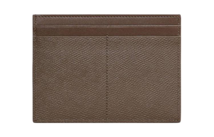 CELINE Grained Calfskin Wallets Card Holders Women's Brown