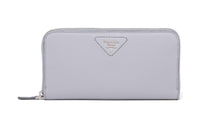 PRADA Leather Wallet Women's Cornflower Blue