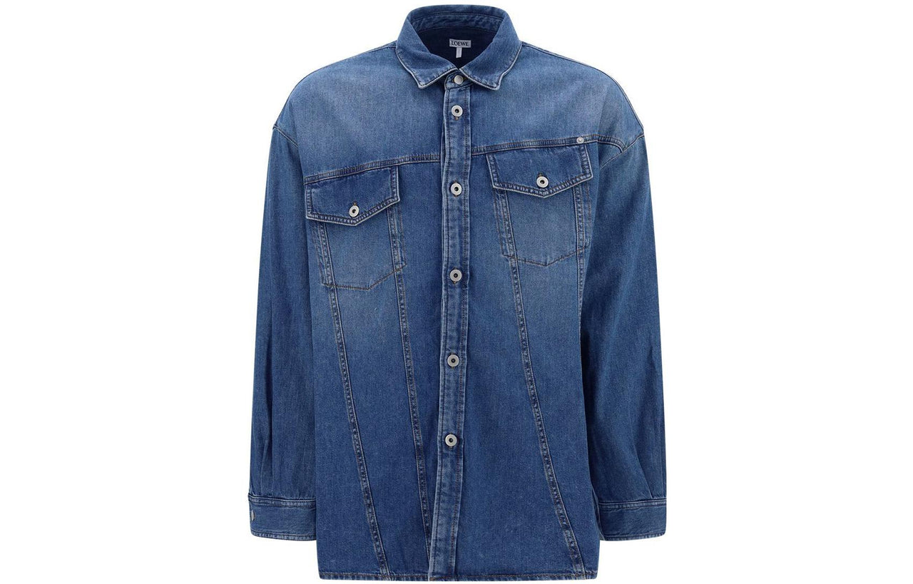 LOEWE Slanted Washed Denim Overshirt