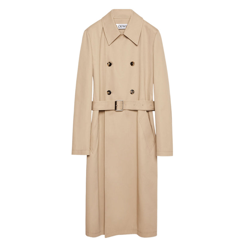 LOEWE Trench Coats Men Beige